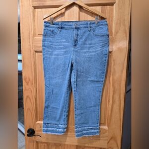 Chicho's So Slimming Girlfriend Slim leg crop, Denim, size 14